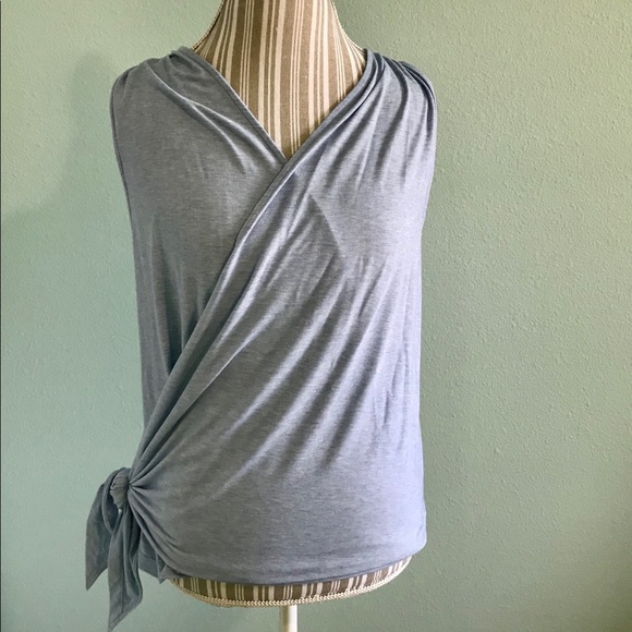 Beautiful GAP Blue Wrap Top Size Medium - Picture 1 of 5